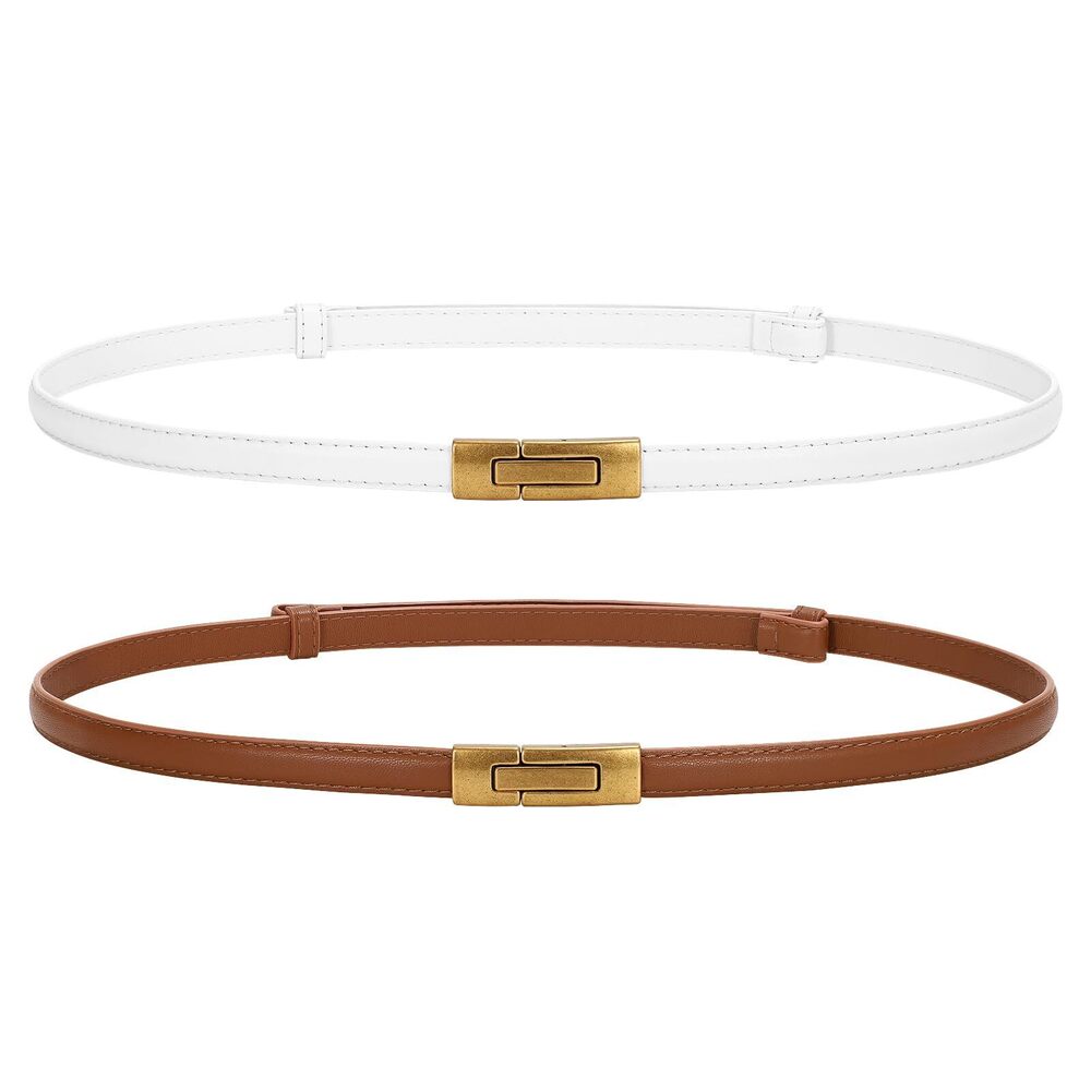 6688 Women Skinny Belts Leather Thin Waist Belts For Dress Ladies Belts